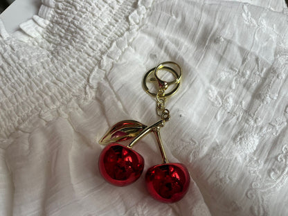 Golden Cherry Bag Charm