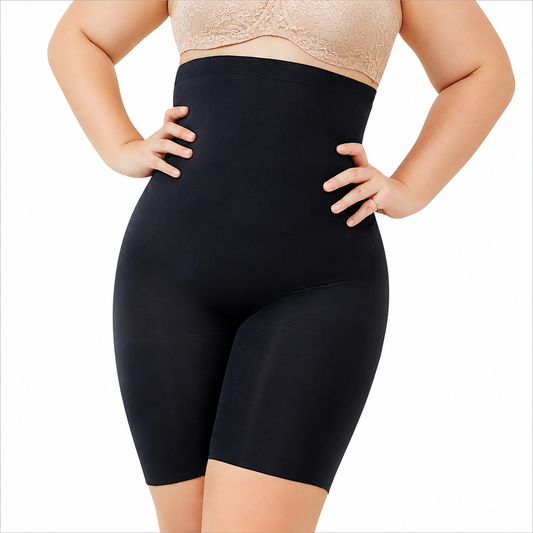 High-Waist Body Shapewear Shorts (Black)