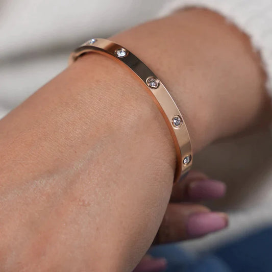 Cueen Stone Studded Band Bracelet